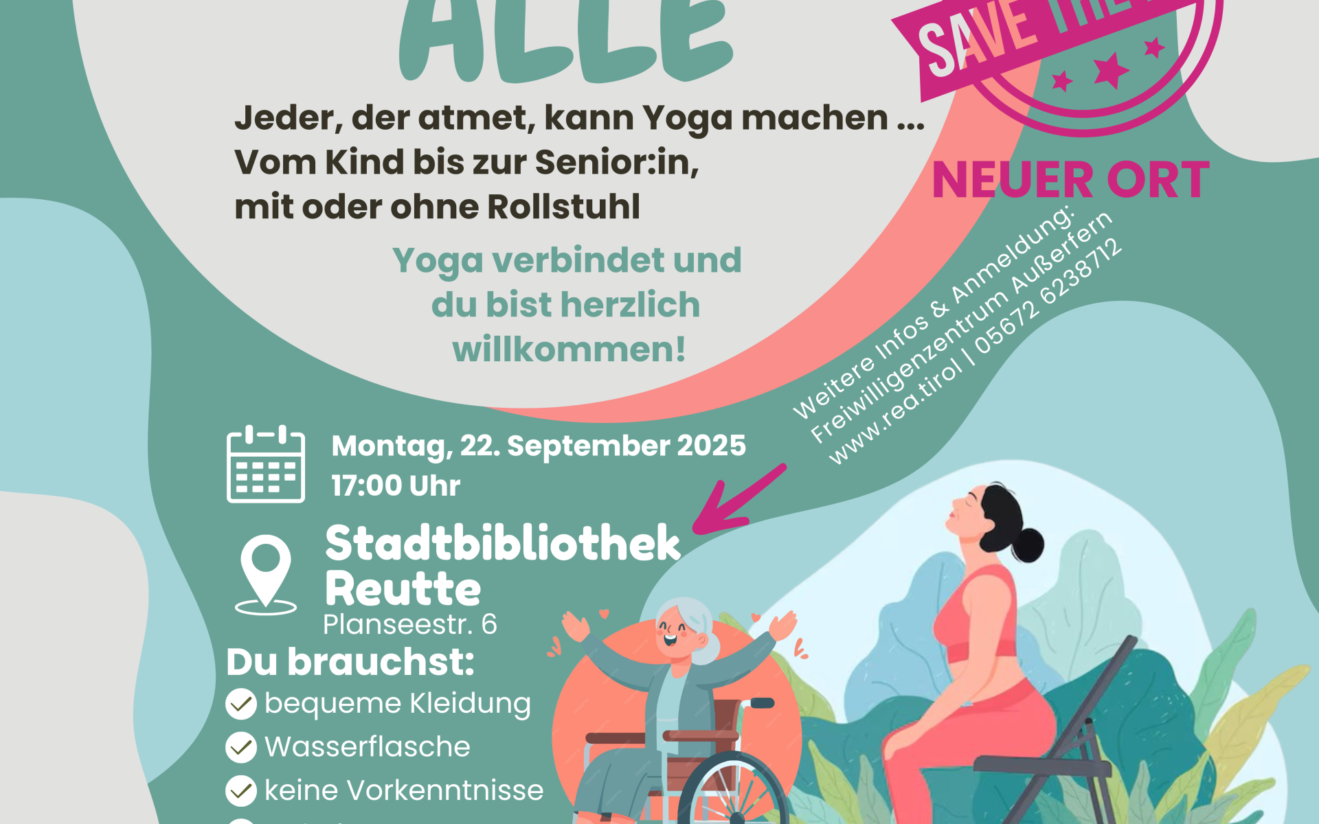 Einladung zum Yoganachmittag in der Stadtbibliothek