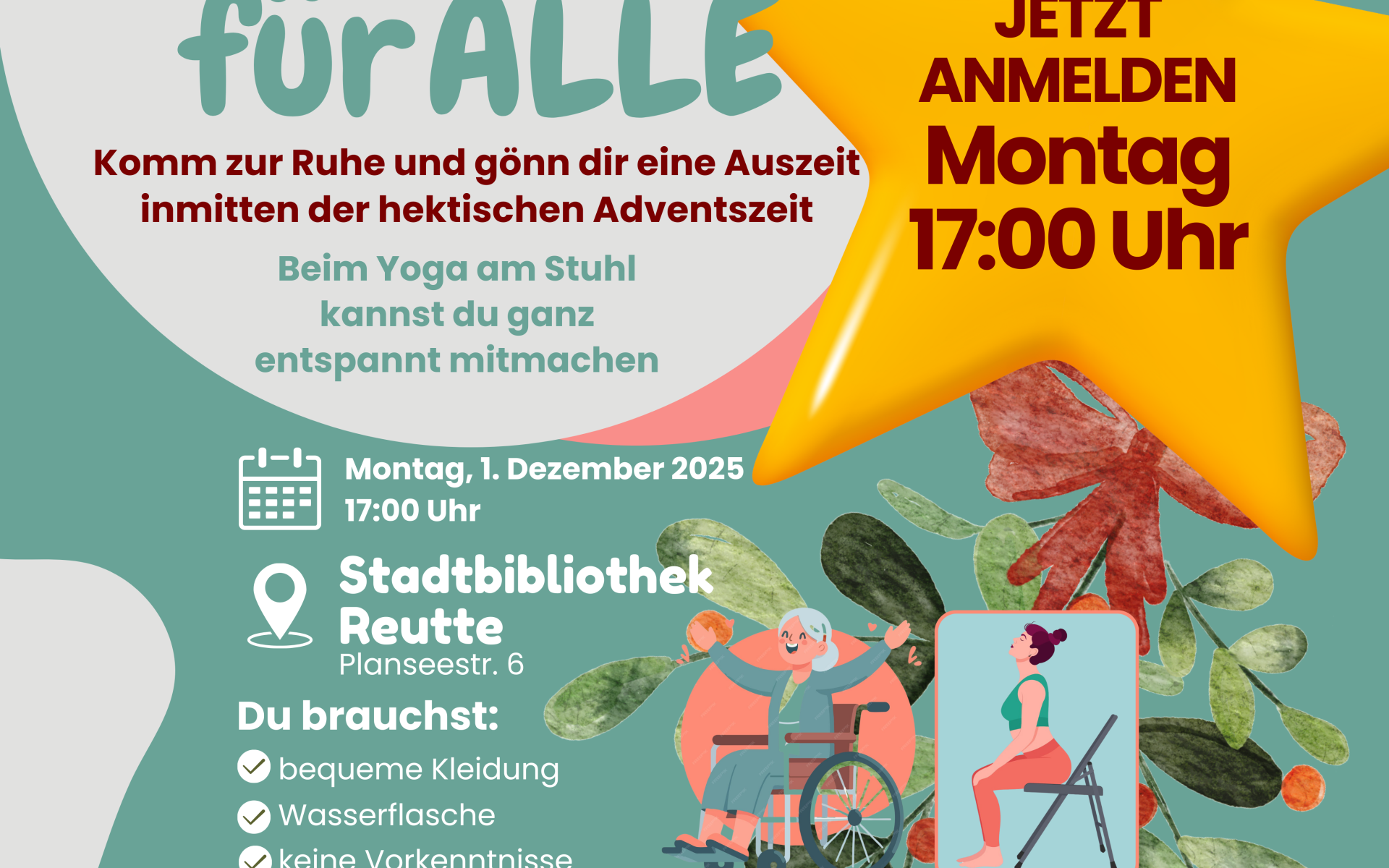 Adent-Yoga für Alle in der Stadtbibliothek