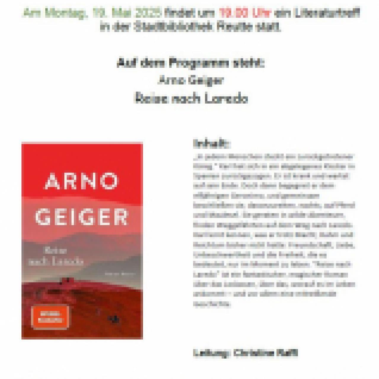 Literaturtreff Einladung