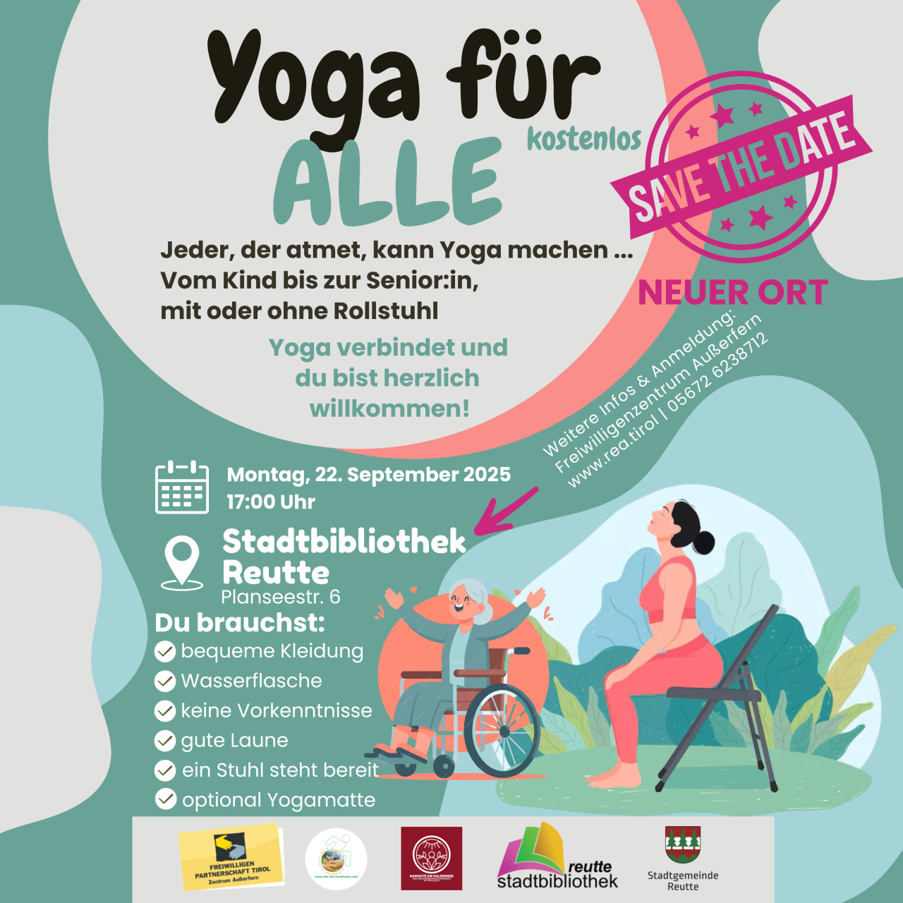 Einladung zum Yoganachmittag in der Stadtbibliothek
